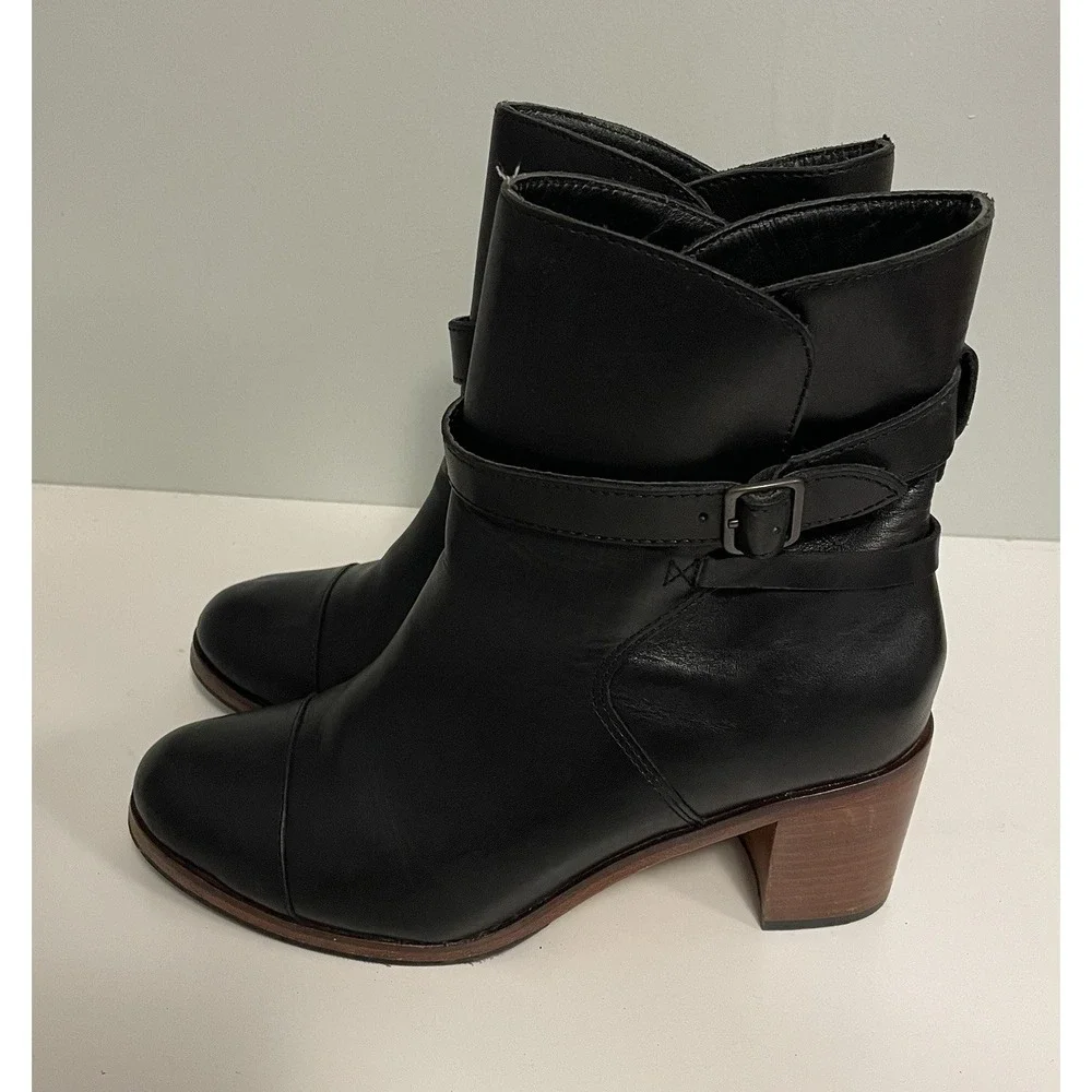 Wolverine 1000 Mile Samantha Pleet Bonny Pull On Black Leather‎ Boots Size 8M